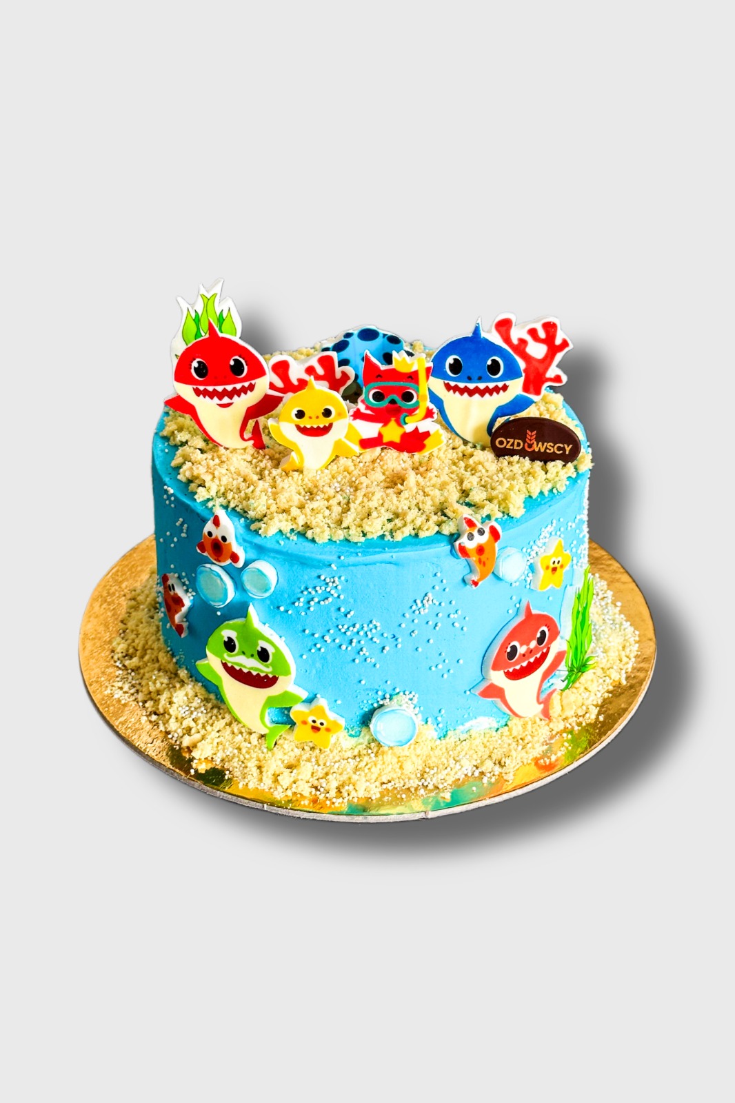 Tort urodzinowy wydruk cukrowy - baby shark