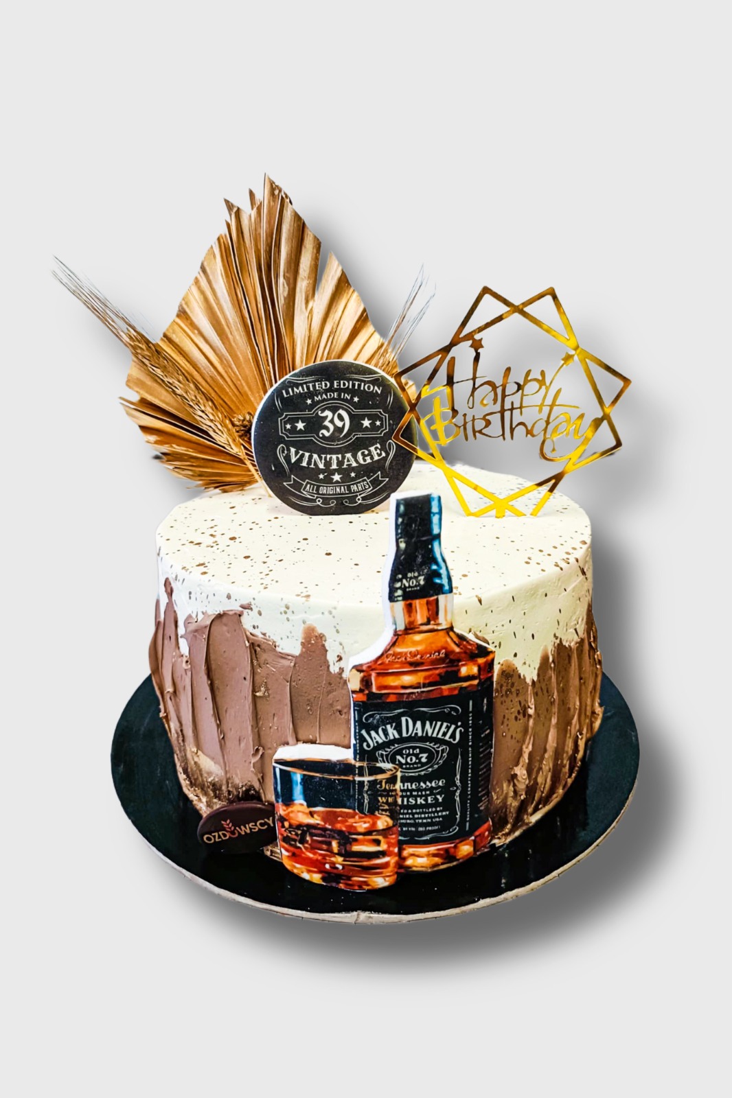 Tort urodzinowy wydruk cukrowy - happy birthday