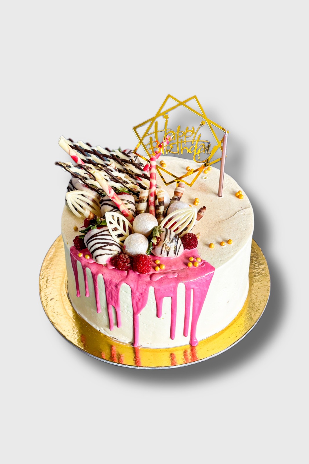 Tort urodzinowy wydruk cukrowy happy birthday 3