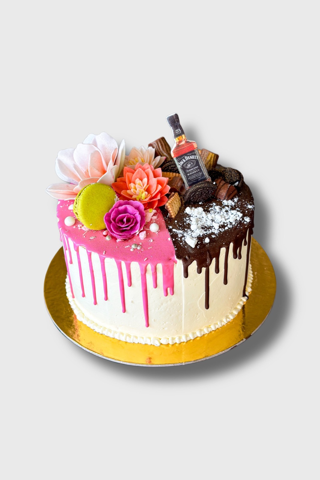 Tort urodzinowy wydruk cukrowy - damsko męski