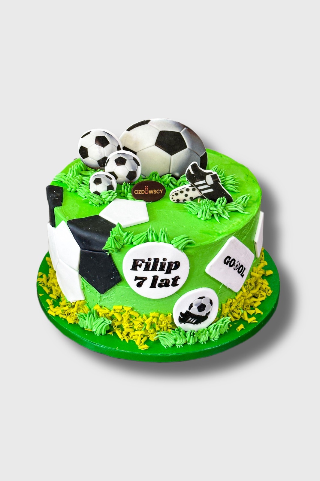 Tort urodzinowy wydruk cukrowy - piłka nożna