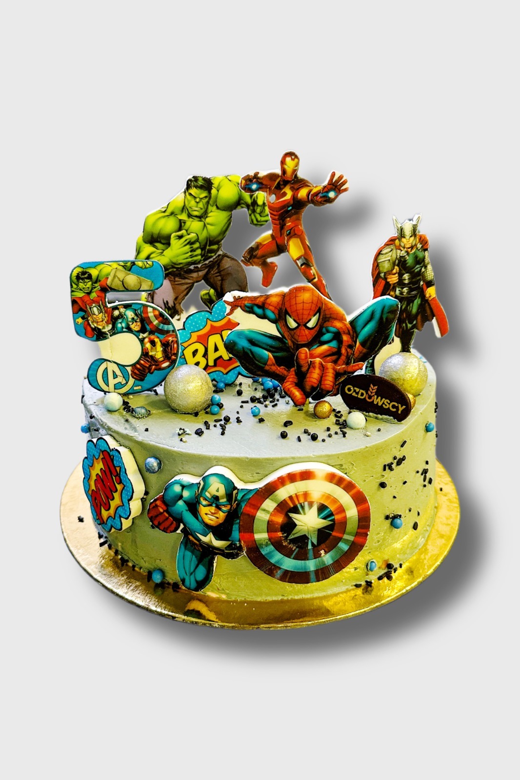 Tort urodzinowy wydruk cukrowy - Super bohaterowie