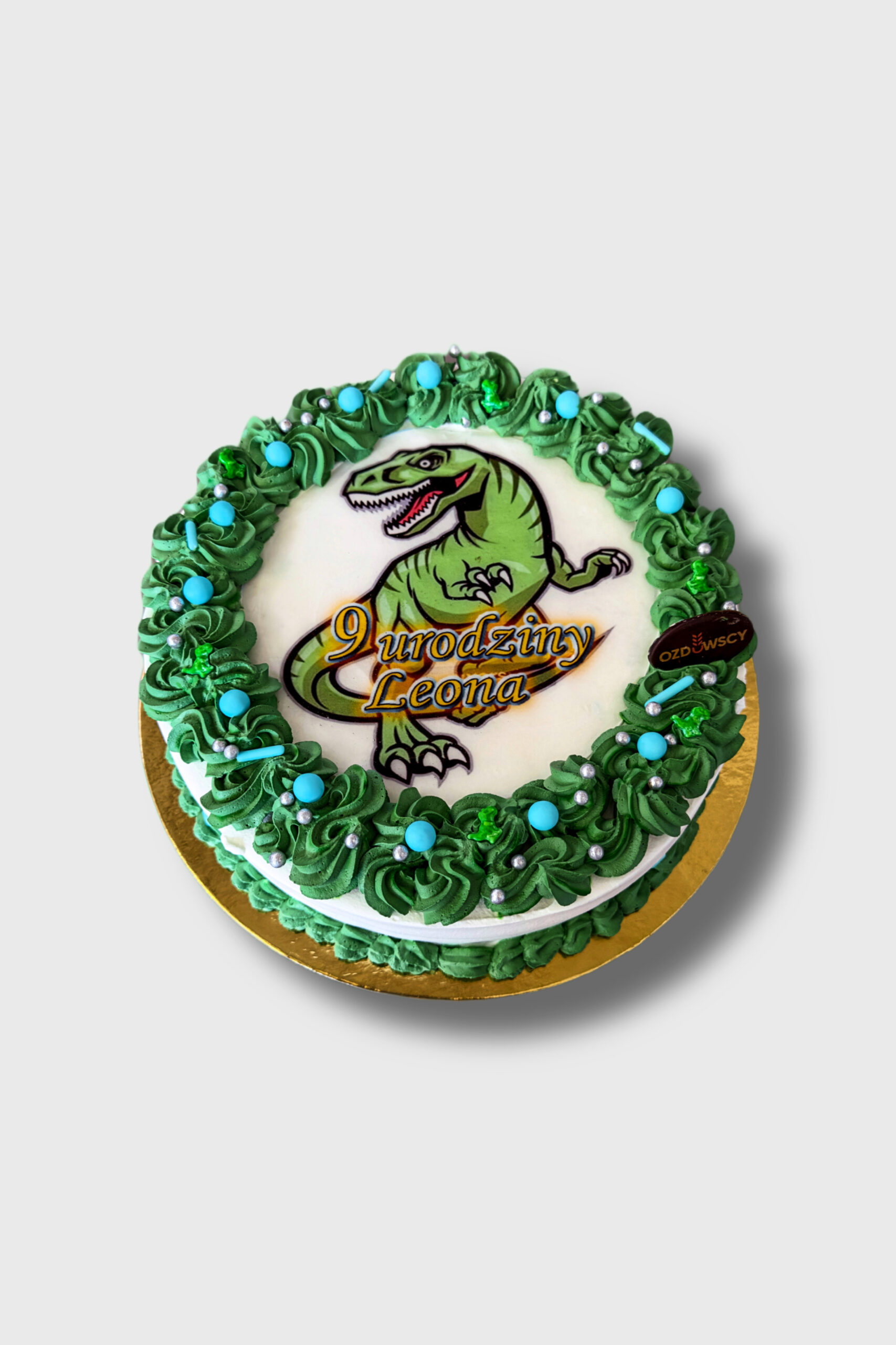 Tort urodzinowy podstawowy - Dinozaur opłatek