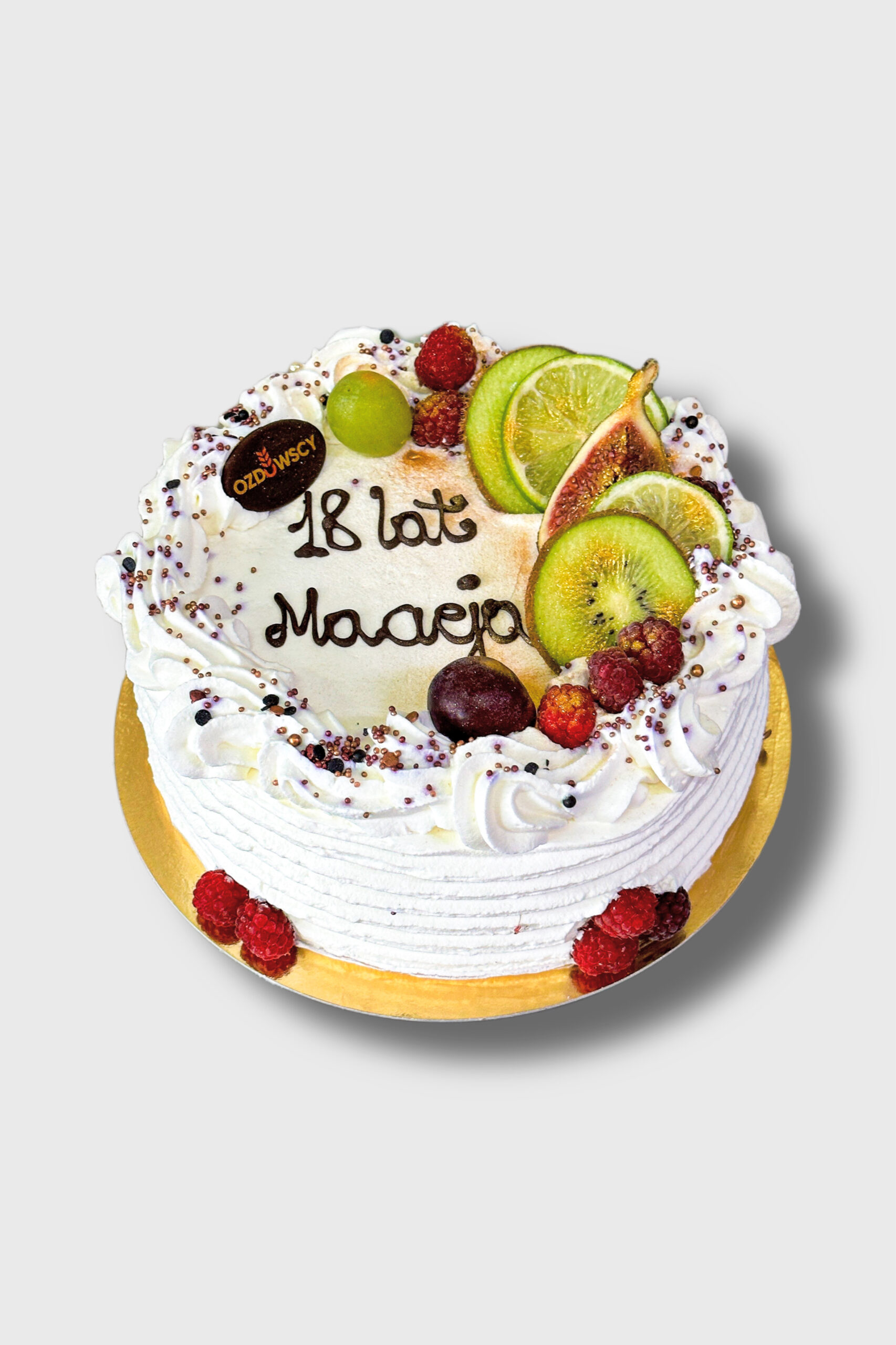 Tort urodzinowy podstawowy - Śmietankowy z owocami 4