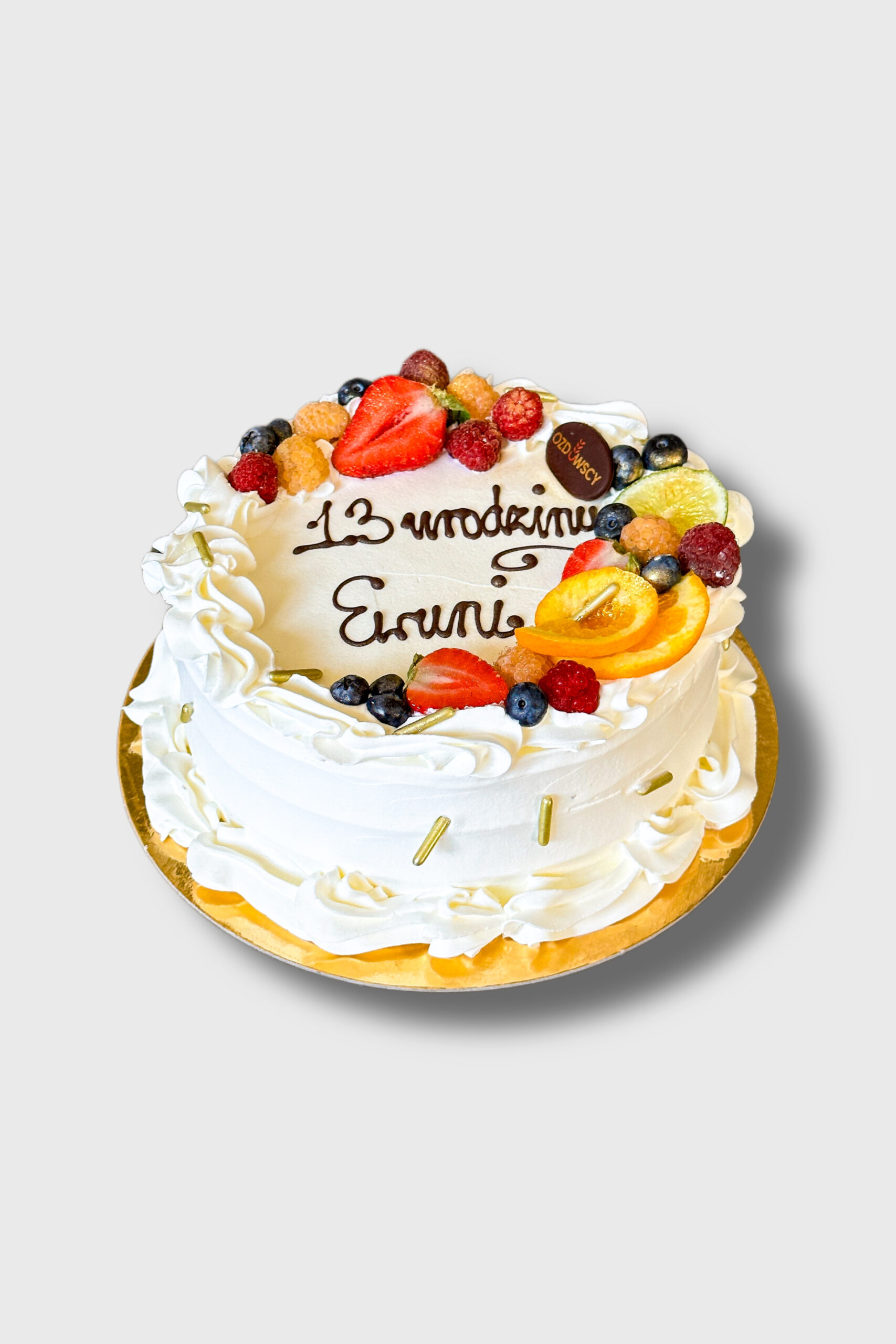 Tort urodzinowy podstawowy - Śmietankowy z owocami 5
